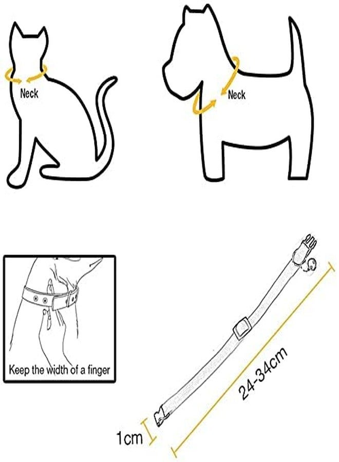 Pups&Pets Colorful Cat Collar with Bell, Adjustable Rainbow Collars for Cat Kitty Puppy Rabbit Small Animals - (Pack of 2) - Image 4